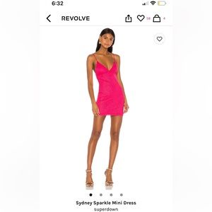 Pink Sparkly Revolve dress